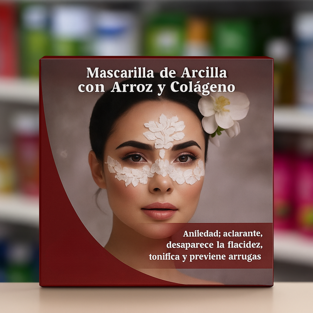 Mascarilla de arroz y colágeno