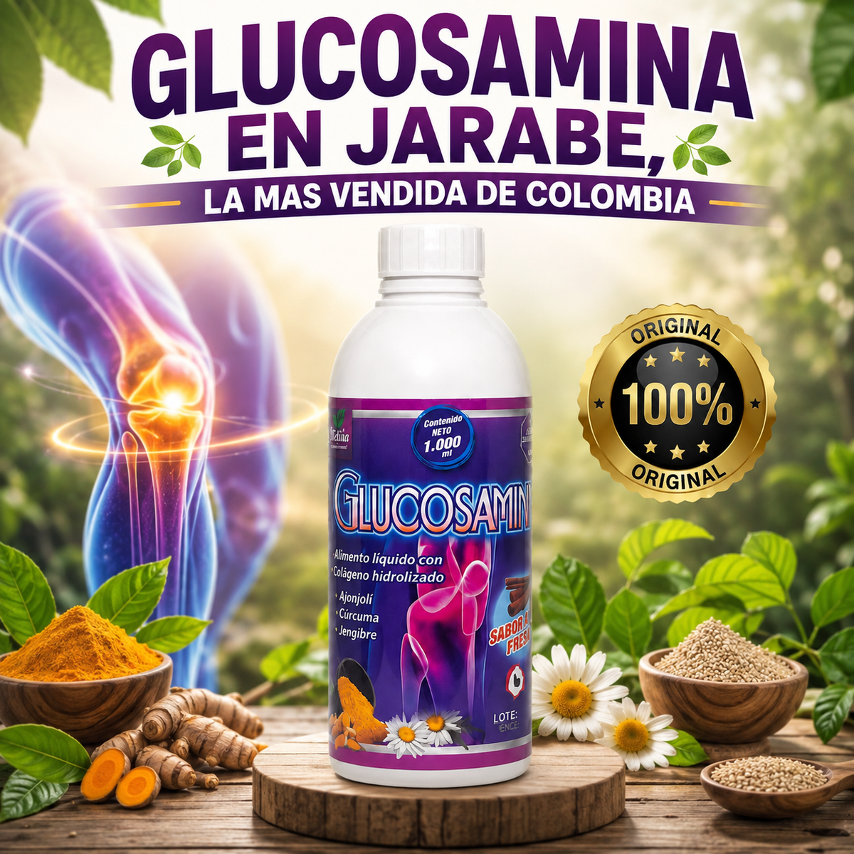 Glucosamina en jarabe